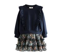 LAURA ASHLEY Robe bleu marine / orange / blanc, Taille 152