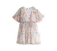 LAURA ASHLEY Robe crème / bleu clair / vert / lavande, Taille 116