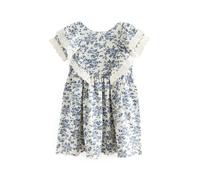 LAURA ASHLEY Robe crème / bleu foncé, Taille 128