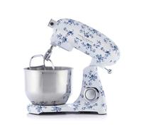 Laura Ashley Robot Patissier Moulé Sous Pression 6 L avec Imprimé China Rose par VQ - Robot de Cuisine avec 6 Vitesses Infinies, Options de Pulse, Moteur de 1800 Watts et Bol en Acier Inoxydable 304