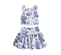 LAURA ASHLEY Set bleu marine / lilas / blanc, Taille 140