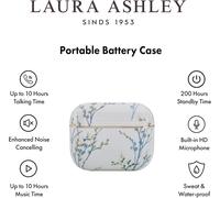 Laura Ashley Skylark Ecouteurs Sans Fil Tws Avec Motif Élégant Appliqué A La Main \U2013 Écouteurs Bluetooth 5.4 Avec Réduction De Bruit D`Appel Enc, Micro Hd, Autonomie 40H, Compatibles Ios Et Andro