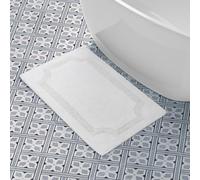 Laura Ashley Tapis de Bain réversible en Coton, Blanc, 0,5 m x 0,7 m (rectangulaire)