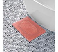 Laura Ashley Tapis de Bain réversible en Coton, Corail, 43,2 x 61 cm