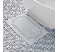 Laura Ashley Tapis de Bain réversible en Coton Gris Clair 53,3 x 86,4 cm
