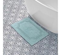 Laura Ashley Tapis de Bain réversible en Coton, Turquoise, 43,2 x 61 cm