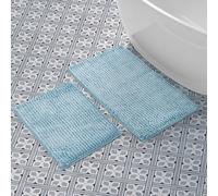 Laura Ashley Tapis de Beurre | Tapis de Bain Chenille Doux | Décoration de Salle de Bain | Absorbant l'eau et Lavable en Machine, 43,2 x 61 cm et 50,8 x 86,4 cm, Turquoise