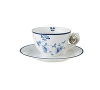 Laura Ashley Tasse à cappuccino et soucoupe - Rose de Chine