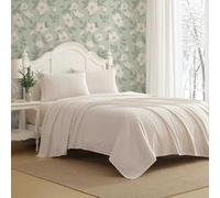 Laura Ashley - Twin Bed Sheets, Cotton Flannel Bedding Set with Matching Pillowcase, Brushed for Extra Softness, Deep Pocket, Oeko-Tex Certified (Oxfordshire Stripe Beige)