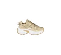 Laura Biagiotti - Baskets de Luxe à Plateforme Brodé de Strass - Femme - Chaussures - Beige - Taille: 38 EU
