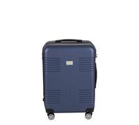 Laura Biagiotti - Chariot Moyen Dark Blue, bleu, Grande valise avec coque rigide, fermeture éclair à double curseur, et 4 roues multidirectionnelles.
