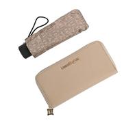 Laura Biagiotti Coffret Cadeau Femme, Portefeuille Femme en PU et Parapluie Super Mini Pliable de Poche, Set Élégant