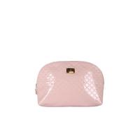 Laura Biagiotti Nécessaire Line Chalki Lot de 2 pièces, cuir synthétique peint, impression monogramme, accessoires dorés, fermeture à glissière ART. LB26S-282, Poudre, Medium: 26X17,5X6,5 Cm; Small