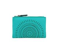 Laura Biagiotti Portefeuille Femme en Cuir Véritable, Découpé au Laser avec Motif Géométrique, Petit et Compact, avec Boîte