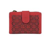 Laura Biagiotti Portefeuille pour Femme en Cuir Véritable, Motif Géométrique Floral Découpé, Compact, avec Coffret Cadeau