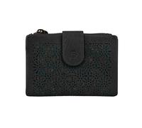 Laura Biagiotti Portefeuille pour Femme en Cuir Véritable, Motif Géométrique Floral Découpé, Compact, avec Coffret Cadeau