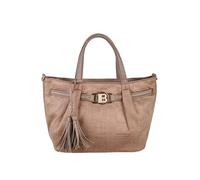 Laura Biagiotti Sac fourre-tout femme en daim imprimé sur le devant, accessoires dorés, pendentif avant Art. LB26W-110-2 Ligne CRABBY