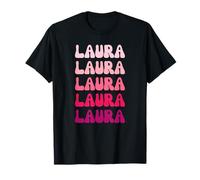 Laura First Name Minimalist Design T-Shirt