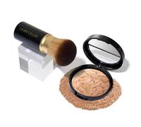 Laura Gel New York Get Glowing Kit (2 pièces) : fond de teint poudre illuminante Baked Balance-n-Glow Medium + pinceau de maquillage Kabuki pour aérographe