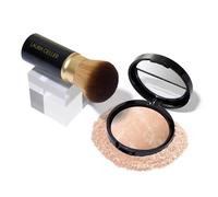 Laura Gel New York Get Glowing Kit (2 pièces) : fond de teint poudre illuminante Baked Balance-n-Glow Porcelaine + pinceau de maquillage Kabuki aérographe