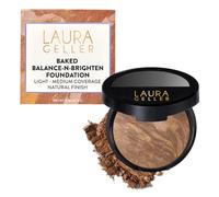 LAURA GELLER Baked Balance-n-Brighten Fond de Teint Poudre Correcteur de Couleur, Poudre Compacte à Couvrance Légère à Moyenne Modulable, Fini Semi-Mat, Tan