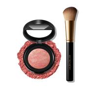 LAURA GELLER NEW YORK Blush-n-Brighten Lot de 2 pinceaux biseautés 2 en 1 pour blush Corail Corail