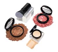 LAURA GELLER NEW YORK Kit complet de teint (4 pièces) : fond de teint Balance-N-Brighten, pinceau Kabuki profond et rétractable, teintes tropiques, surligneur original vanille française