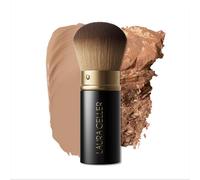 LAURA GELLER NEW YORK Pinceau kabuki rétractable pour tous les visages et fond de teint pour maquillage liquide, crème et poudre avec poignée en aluminium