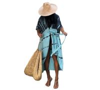 Laura in Nouvelle robe paréo pour femme maxi imprimée et boutonnée Caftan Maillot de bain pour l'été, la plage et les vacances, 055, Taille Unique