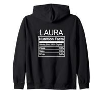 Laura Nutrition Facts Class Sass Style Funny Name Parodie Sweat à Capuche