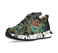 LAURA VITA - Baskets running en cuir vertes avec semelle à talon plat et lacets - Taille numeric_41