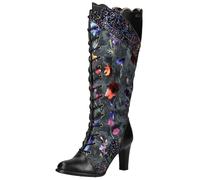 Laura Vita Bottes à lacets bleu fumé / orchidée / rouge foncé / noir, Taille 38