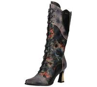 Laura Vita Bottes à lacets gris / olive / rouge rouille / noir, Taille 38