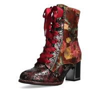 LAURA VITA Bottes en Cuir Femmes Kacio 07, Pointure:38 EU, La Couleur:Rouge