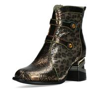 Laura Vita Bottine Femme Avec Motif Léopard Paillettes Et Strass Orlyo 07