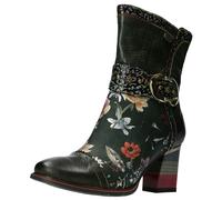 Laura Vita Bottine Femme Style Cowboy Western Fleurs Modèle Geceko 20