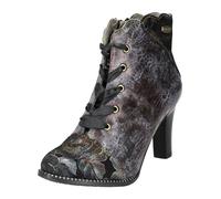 Laura Vita Bottines à lacets gris argenté / noir, Taille 41