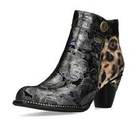 LAURA VITA Bottines Femme Alcizeeo 17, Pointure:40 EU, La Couleur:Argent