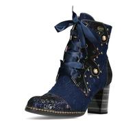 LAURA VITA Bottines Femme Elceao 43, Pointure:38 EU, La Couleur:Bleu