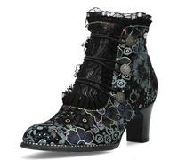 Bottines Laura Vita Elcodieo 224 - Cuir Et Tissu Bleu Pour Femme - 37