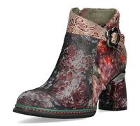 LAURA VITA Bottines Femme Kinoao 11, Pointure:38 EU, La Couleur:Rouge