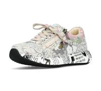 LAURA VITA Chaussures à Lacets Sneaker pour Femmes Burton 1123, Pointure:38 EU, La Couleur:Blanc