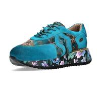 LAURA VITA Chaussures à Lacets Sneaker pour Femmes Delphine 01, Pointure:38 EU, La Couleur:Bleu