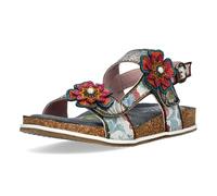 LAURA VITA CONFORTABLE SANDALE FEMME BRCYANO-38 CUIR ESTAMPADA GRIS talla numeric_39