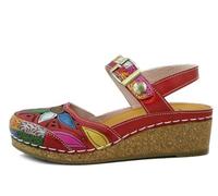 LAURA VITA CONFORTABLE SANDALE PUNTERA CERRADA FEMME FACSCINEO 02 ROJA talla numeric_40