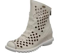 Laura Vita Cyrielle 11 Bottines pour femme en cuir véritable avec découpe laser Noir, Crème/blanc, 37 EU