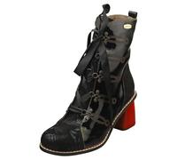 Bottines Laura Vita Evcao 311 Femme - Noir En Cuir Et Tissu - 39