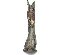 Laura Vita Femmes Bottes Western Cowboy Boot motif floral Ercwinao 19, Taille:38 EU, Couleur:Gris