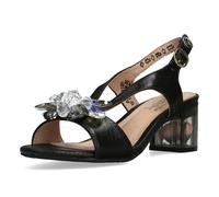 Laura Vita Misstyl Sandales Slingback Transparente à Paillettes Fleurs