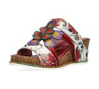 LAURA VITA Mules en Cuir pour Femmes Bonito 33, Pointure:38 EU, La Couleur:Rouge